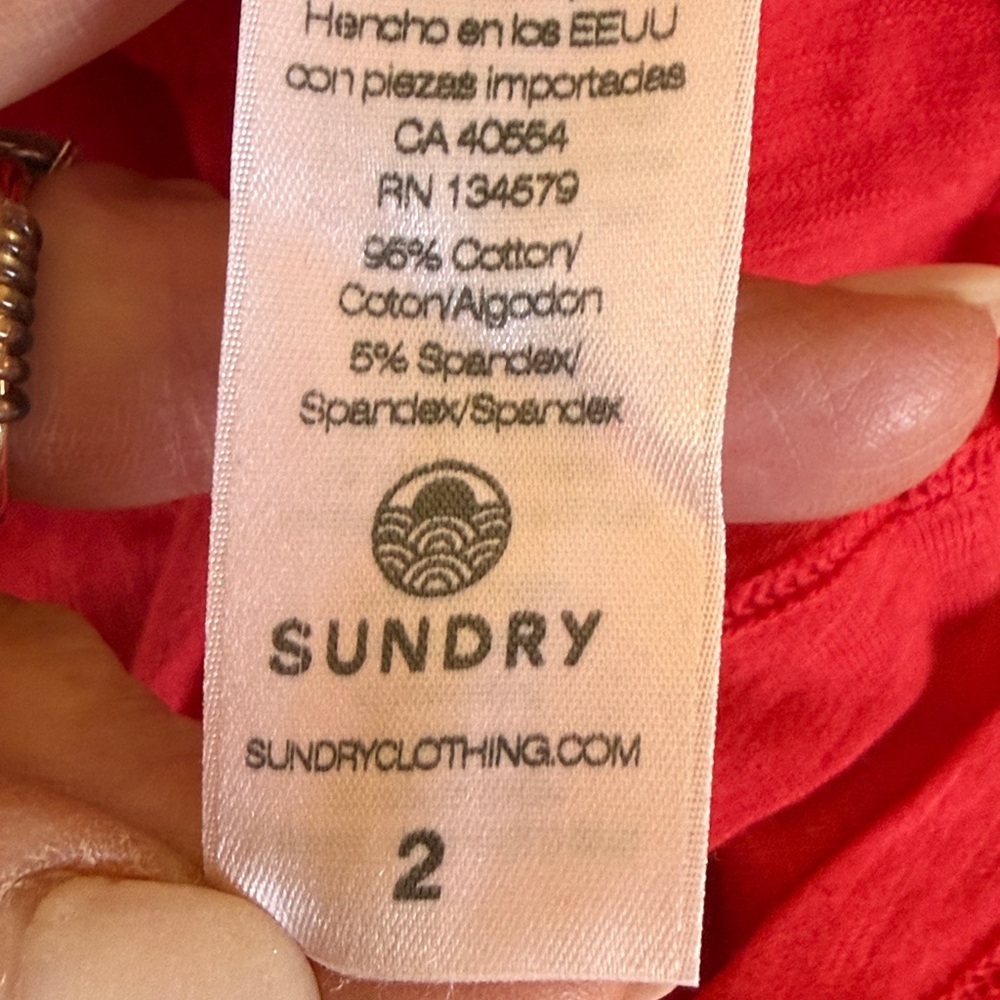 Anthropologie Sundry Ruched Long Sleeve Mini Dress Pink/Coral Size Medium - Picture 12 of 14